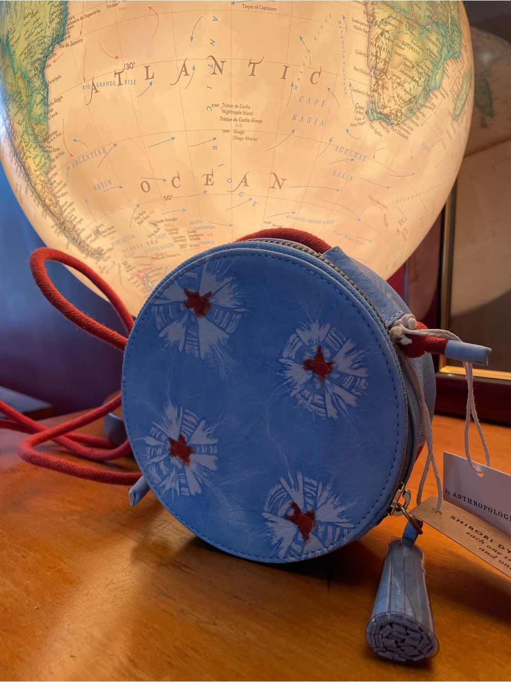 Anthropologie Kids Shibori Dyed Leather & Adjustable Strap Purse New with Tags